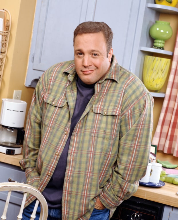 Actor Kevin James standing very shyly