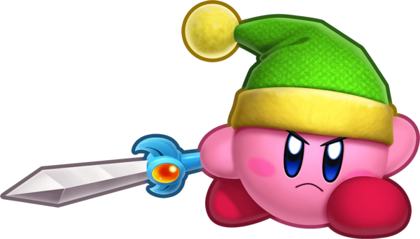 Kirby with a sword